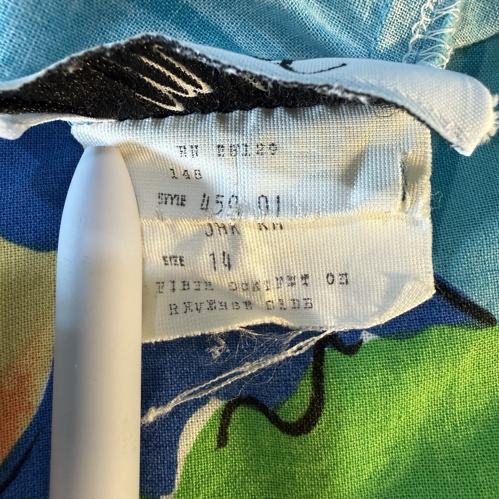 Malia Honolulu VTG 100% Cotton Skirt 14 A-Line Parrot Print Tropical Vacation - Picture 8 of 9